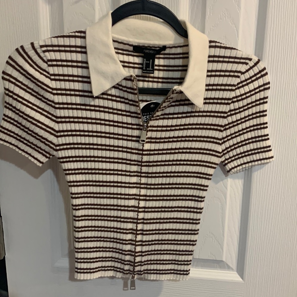NWT Brown Striped Sweater